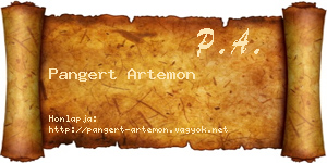 Pangert Artemon névjegykártya